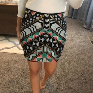 Express Sequin Mini Skirt